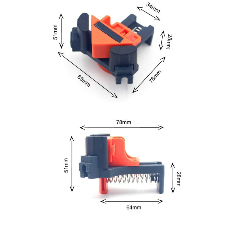 4 PCS Multi-function Right Angle Fixed Angle Clip