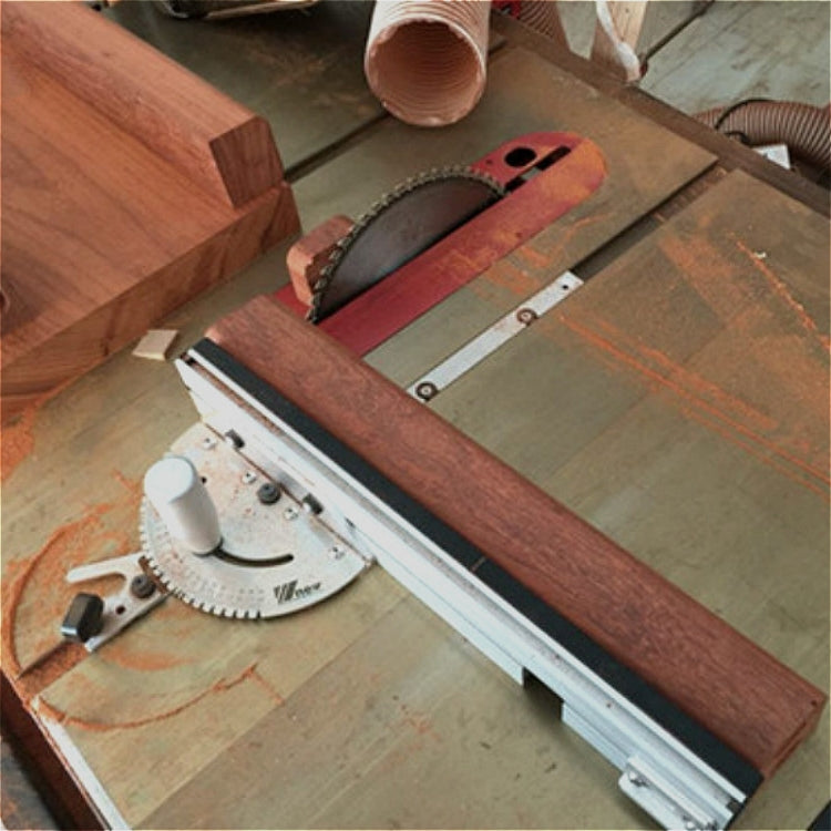 Woodworking Pusher Slide Ruler Woodworking Table Saw Measuring Tool, Style:Aluminum Handle + Tenon