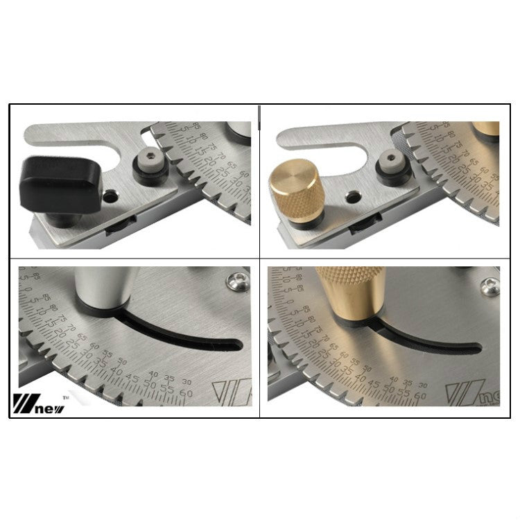 Woodworking Pusher Slide Ruler Woodworking Table Saw Measuring Tool, Style:Aluminum Handle + Tenon + Limit