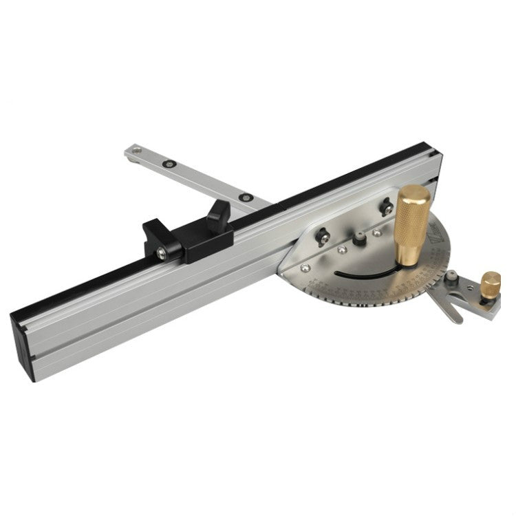 Woodworking Pusher Slide Ruler Woodworking Table Saw Measuring Tool, Style:Copper Handle + Tenon + Limit