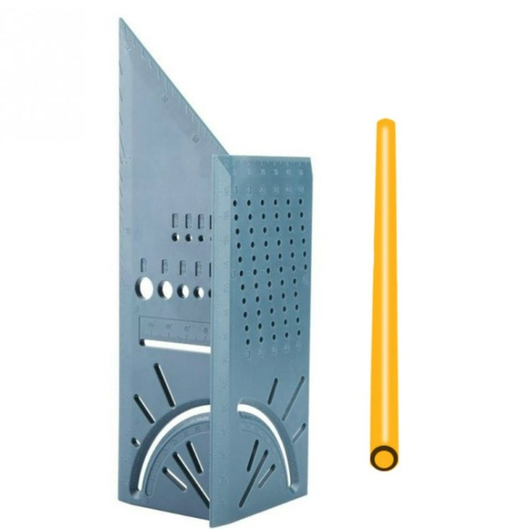 Three-Dimensional Woodworking Stop-Type Ruler, Style:Green Ruler and Pen