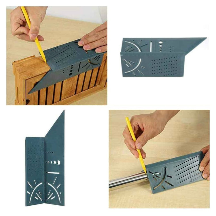 Three-Dimensional Woodworking Stop-Type Ruler, Style:Gray Ruler