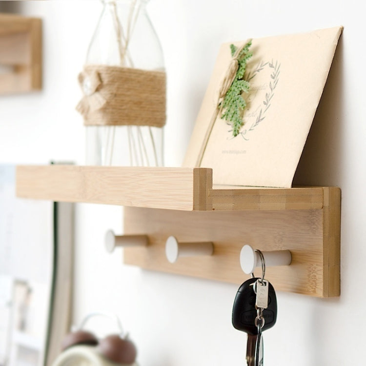 Creative Porch Decorative Wooden Coat Rack Metal Hook Key Storage Rack, Size:5 Hooks