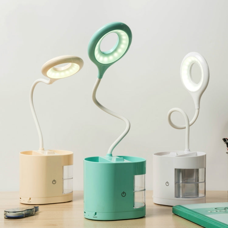 Pen Container LED Desk Lamp Stationery Storage Box Light Touch Dimming Study Reading Lamp