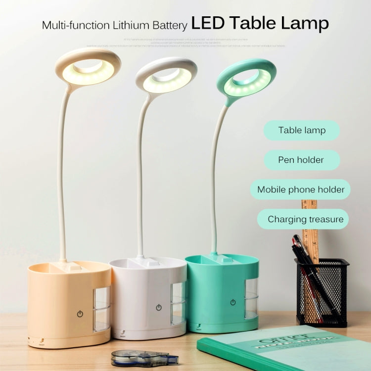 Pen Container LED Desk Lamp Stationery Storage Box Light Touch Dimming Study Reading Lamp