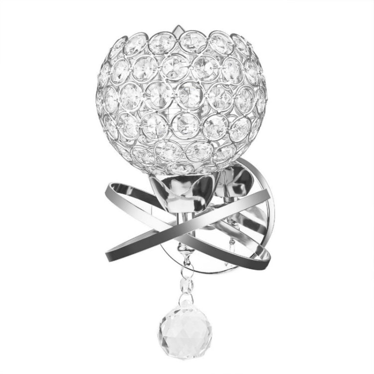 LED Energy-saving Crystal Wall Light Study Hotel Bedroom(Silver)