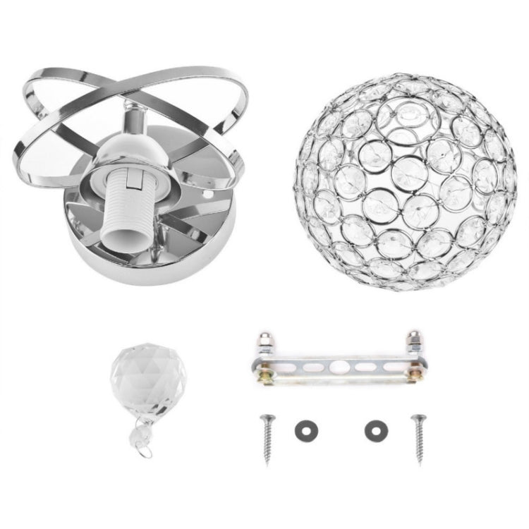 LED Energy-saving Crystal Wall Light Study Hotel Bedroom(Silver)