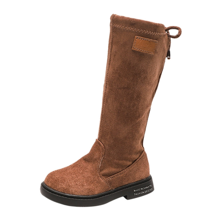 High-Skid Non-Slip Mid-Child Martin Boots, Size:35, Color:Khaki