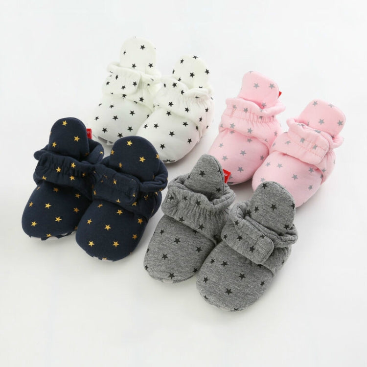 0-1 Year Old Spring and Autumn Knitted Baby Shoes Warm Toddler Cotton Shoes, Size:Inner Length 11cm