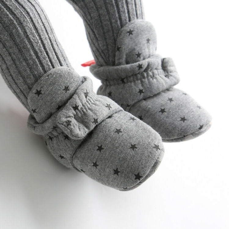 0-1 Year Old Spring and Autumn Knitted Baby Shoes Warm Toddler Cotton Shoes, Size:Inner Length 11cm