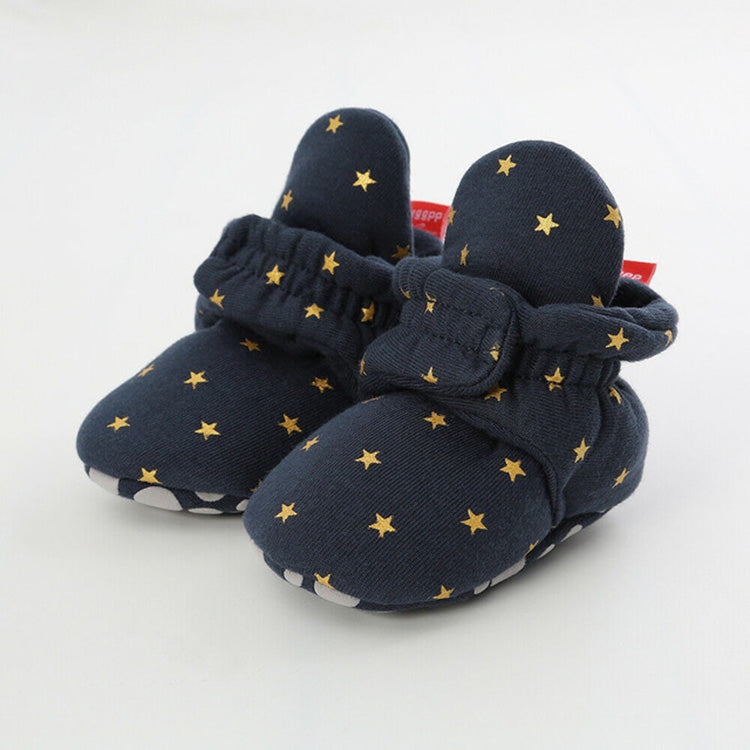 0-1 Year Old Spring and Autumn Knitted Baby Shoes Warm Toddler Cotton Shoes, Size:Inner Length 12cm