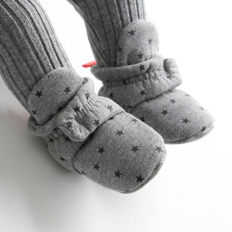 0-1 Year Old Spring and Autumn Knitted Baby Shoes Warm Toddler Cotton Shoes, Size:Inner Length 12cm