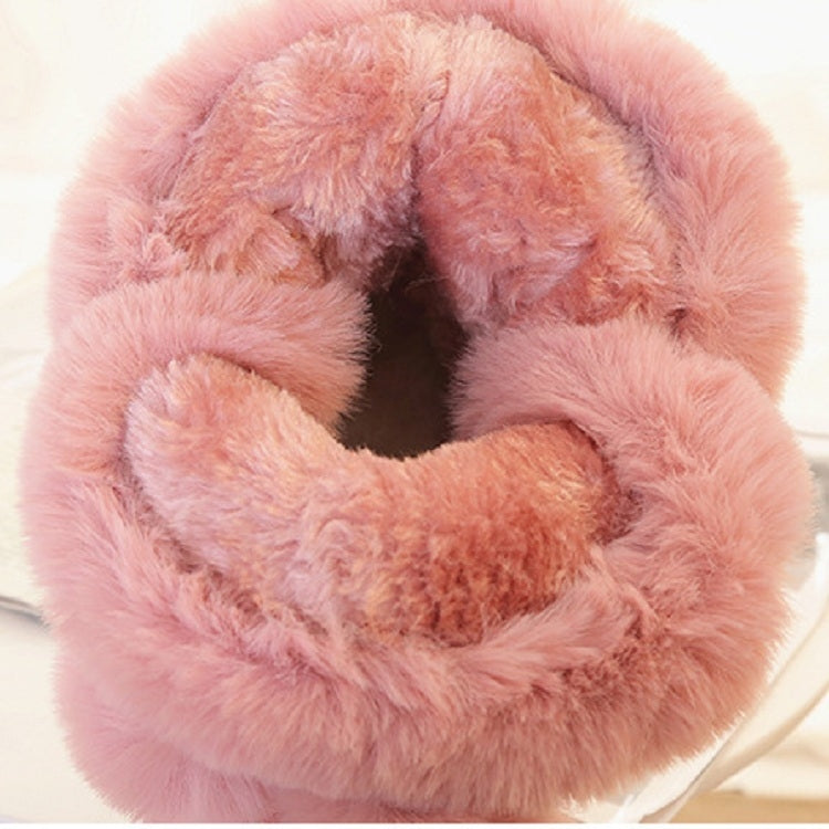 Plus Velvet Short Tube Snow Boots Cute Hair Ball Casual Cotton Shoes, Size:38