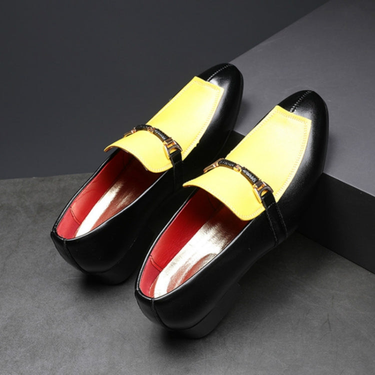 Men Slip-On Shoes Casual Wild England Small Leather Shoes, Size:38