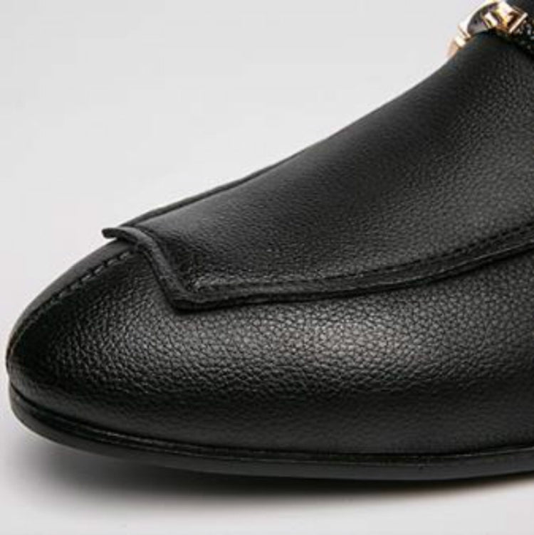 Men Slip-On Shoes Casual Wild England Small Leather Shoes, Size:41