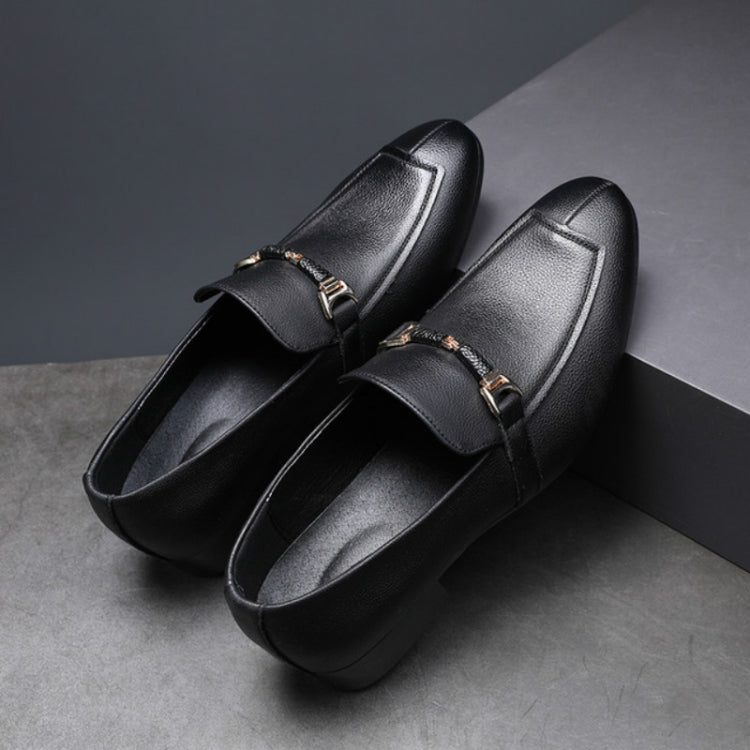 Men Slip-On Shoes Casual Wild England Small Leather Shoes, Size:41