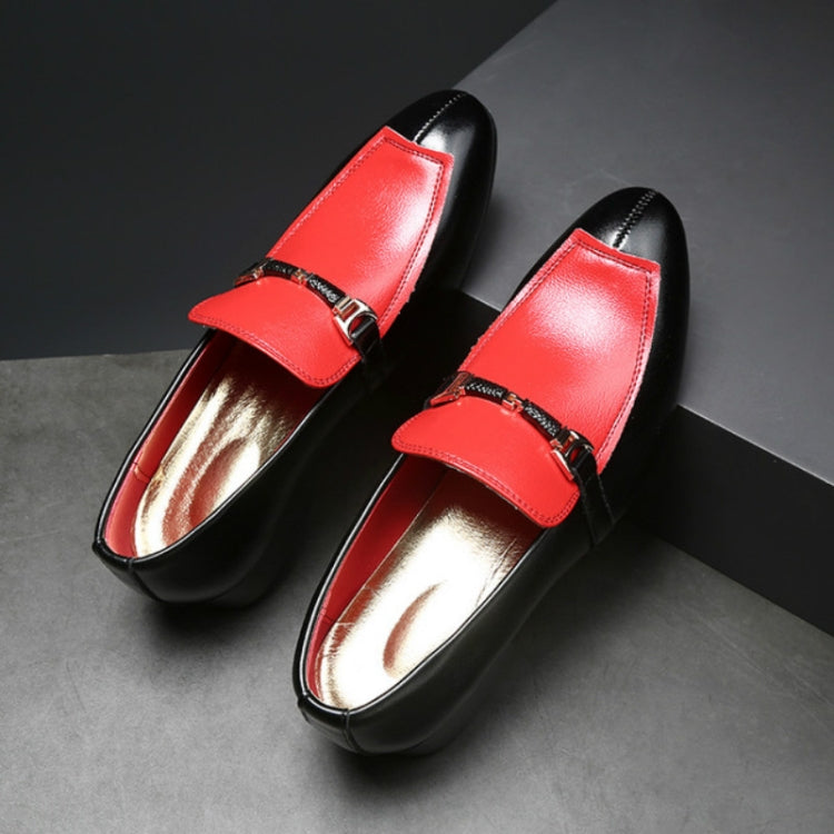 Men Slip-On Shoes Casual Wild England Small Leather Shoes, Size:42