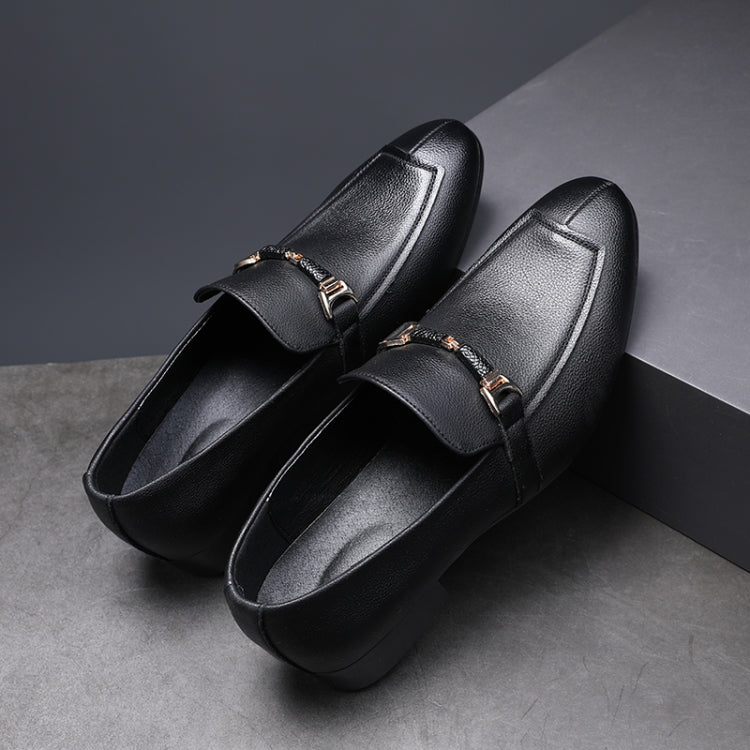 Men Slip-On Shoes Casual Wild England Small Leather Shoes, Size:42