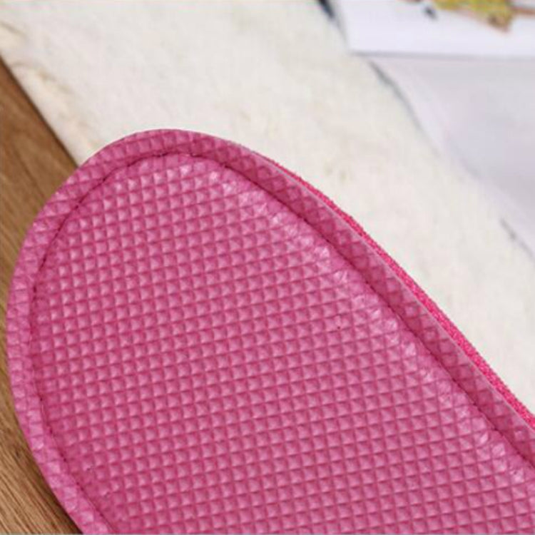 2 Pairs Home Warm Plush Cotton Slippers, Size:42-43