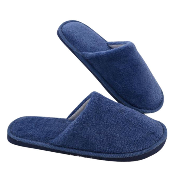 2 Pairs Home Warm Plush Cotton Slippers, Size:42-43
