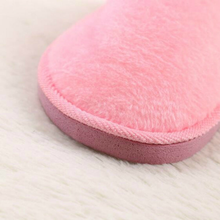 2 Pairs Home Warm Plush Cotton Slippers, Size:44-45