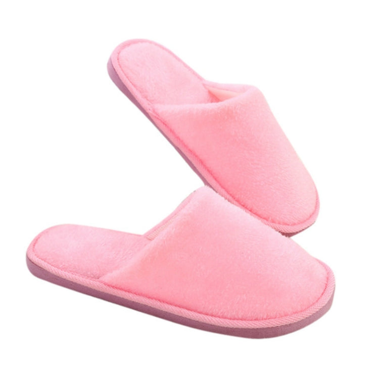 2 Pairs Home Warm Plush Cotton Slippers, Size:44-45