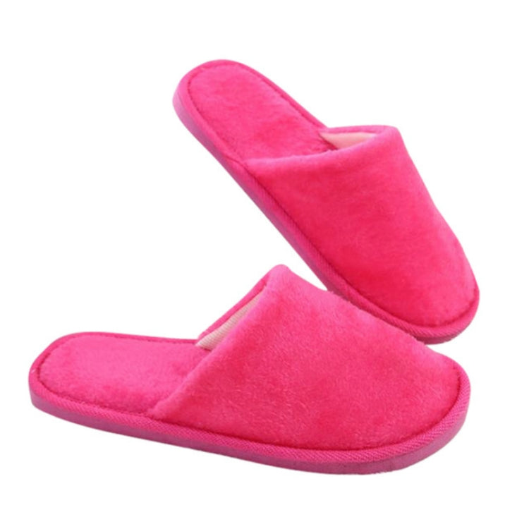 2 Pairs Home Warm Plush Cotton Slippers, Size:44-45