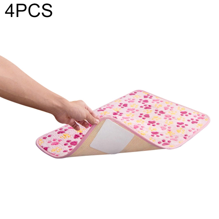 4 PCS Carpet Pad Double-sided adhesive Sticker Anti Slip Mat Pads Bath Rug Mat