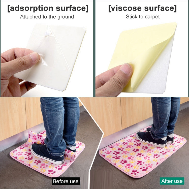 4 PCS Carpet Pad Double-sided adhesive Sticker Anti Slip Mat Pads Bath Rug Mat