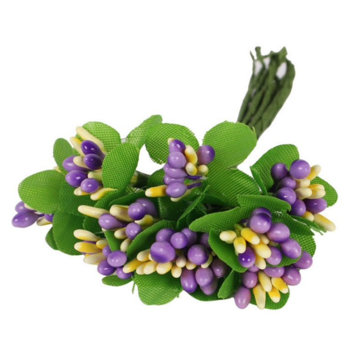 5 PCS Plastic Handmade DIY Wedding Foam Flower Head Simulation Bouquet Flower Stamen