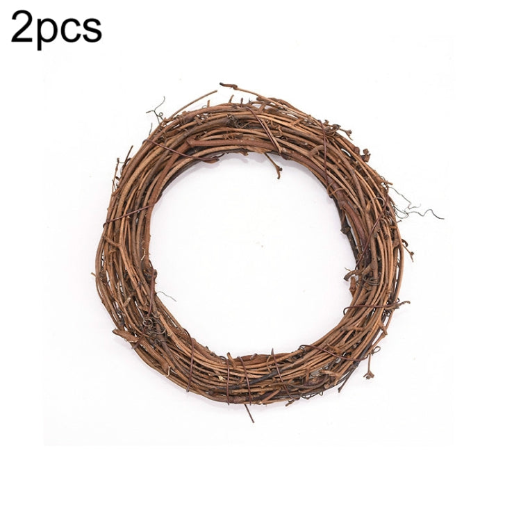 2 PCS Tree Vine Christmas Wreath DIY Rattan Garden Decoration Rattan Window Decoration, Size:10CM