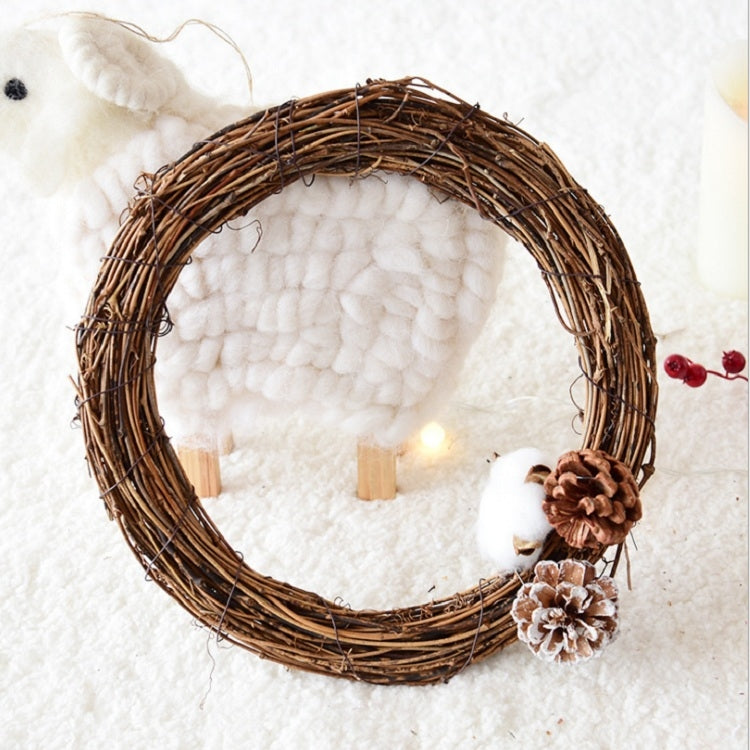 2 PCS Tree Vine Christmas Wreath DIY Rattan Garden Decoration Rattan Window Decoration, Size:10CM
