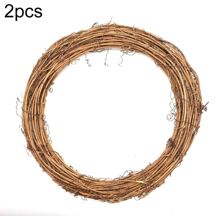 2 PCS Tree Vine Christmas Wreath DIY Rattan Garden Decoration Rattan Window Decoration, Size:25CM