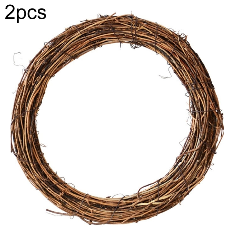 2 PCS Tree Vine Christmas Wreath DIY Rattan Garden Decoration Rattan Window Decoration, Size:30CM