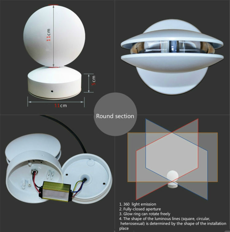 Black LED Door Frame Corridor Window Wall Spotlight