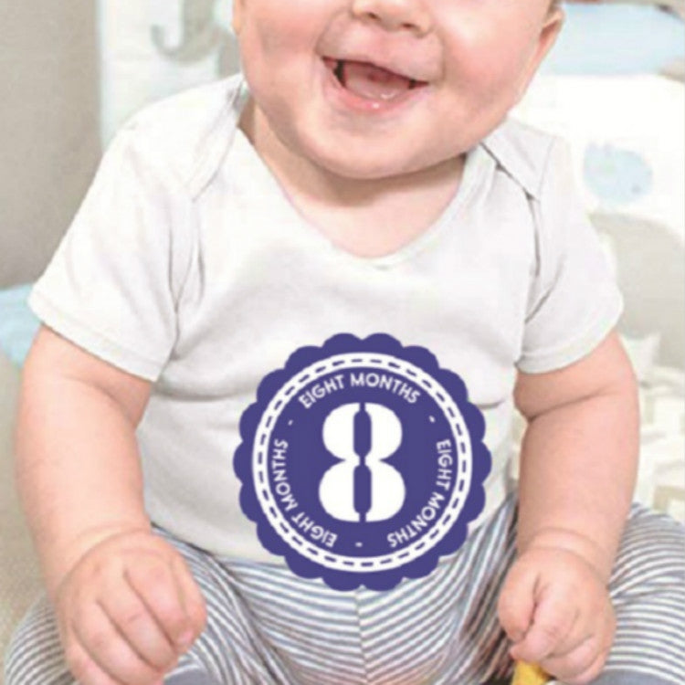 12 PCS/Set Newborn Baby Month Stickers 1-12 Months for Photo Keepsakes