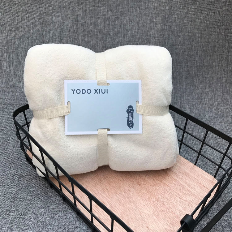 Cut Edge Towel Bath Towel Wavy Edge High Density Coral Fleece Super Absorbent Quick-drying, Size:35 Ã— 75cm