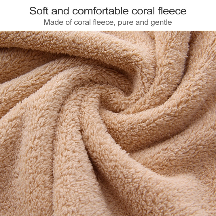 Cut Edge Towel Bath Towel Wavy Edge High Density Coral Fleece Super Absorbent Quick-drying, Size:35 Ã— 75cm