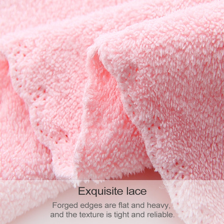 Cut Edge Towel Bath Towel Wavy Edge High Density Coral Fleece Super Absorbent Quick-drying, Size:35 Ã— 75cm