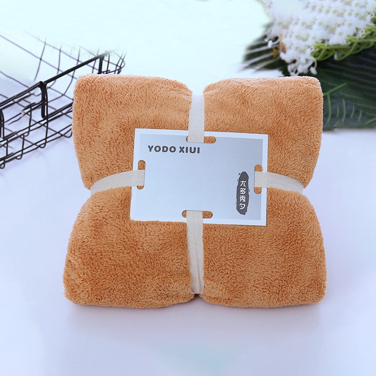 Cut Edge Towel Bath Towel Wavy Edge High Density Coral Fleece Super Absorbent Quick-drying, Size:70 Ã—140 cm
