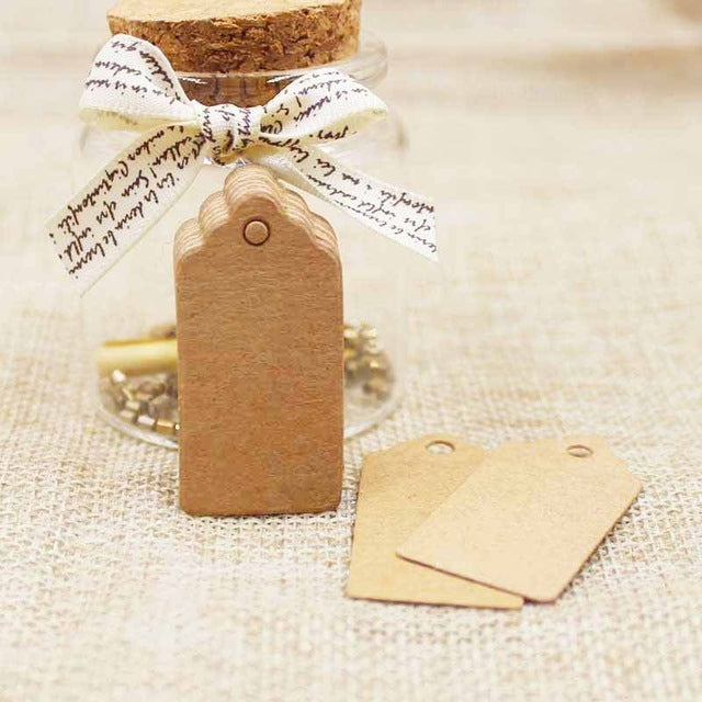 100 PCS Packaging Label Paper hangTags DIY Food Label