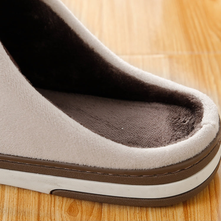 Men Warm Fur Slippers Winter Cozy House Slippers Short Plush Casual Shoes, Size:46-47 (Suitable for 45-46)