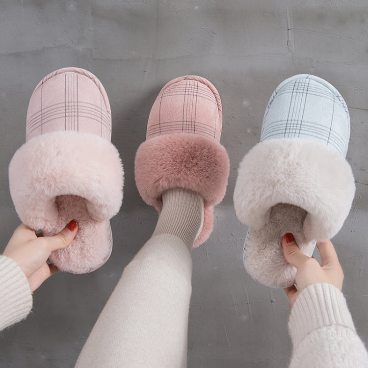 Warm Plush Non Slip Home Shoes Indoor Slippers, Size:35-36