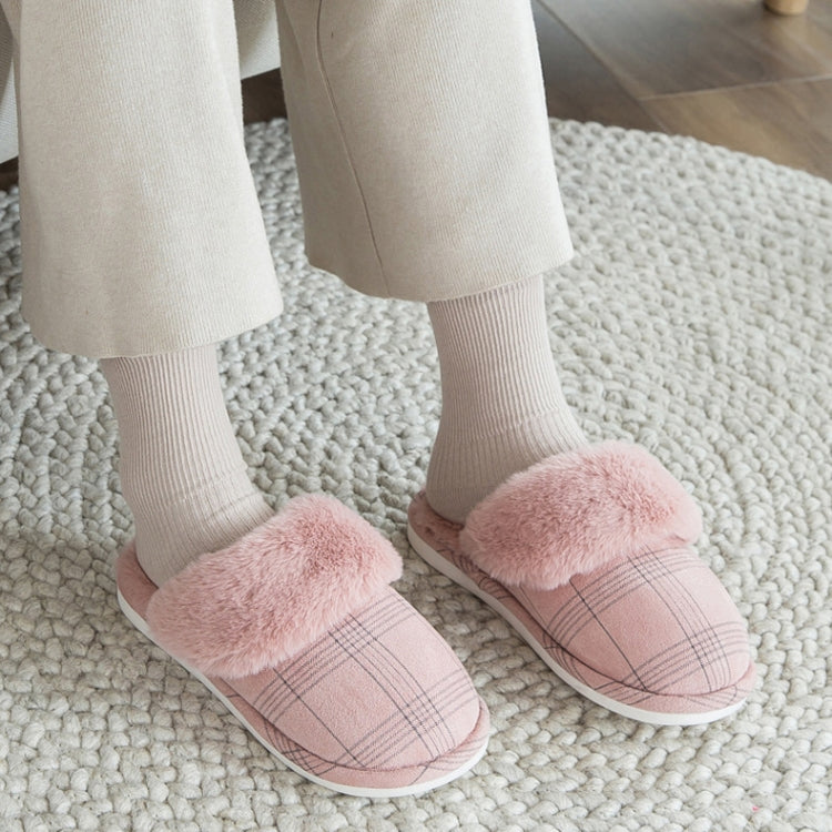 Warm Plush Non Slip Home Shoes Indoor Slippers, Size:41-42