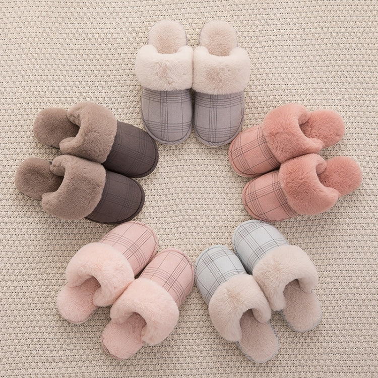 Warm Plush Non Slip Home Shoes Indoor Slippers, Size:41-42