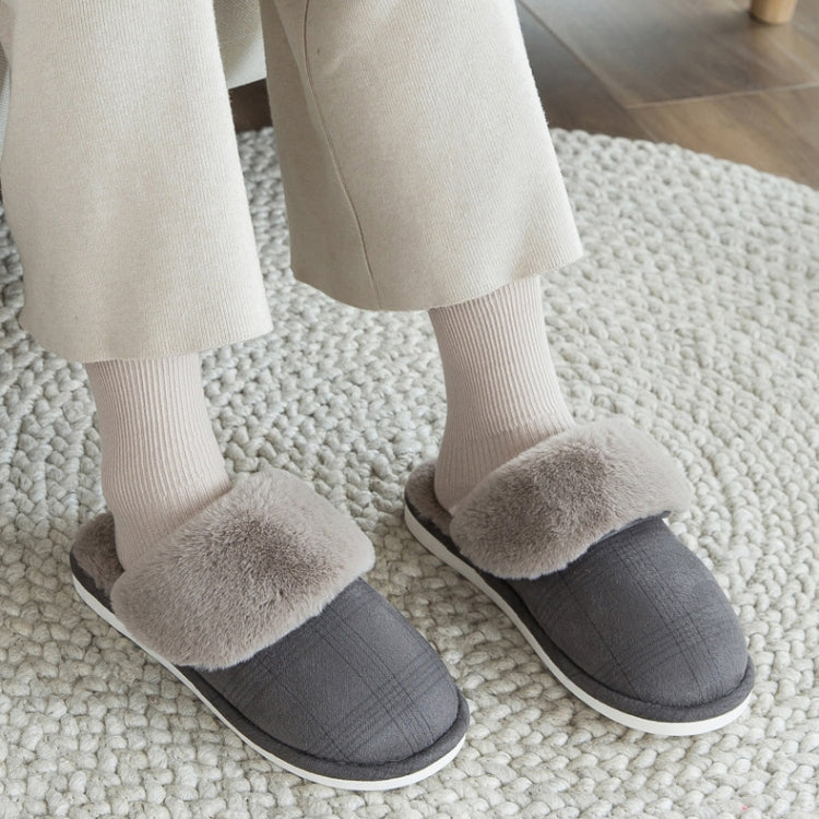 Warm Plush Non Slip Home Shoes Indoor Slippers, Size:43-44