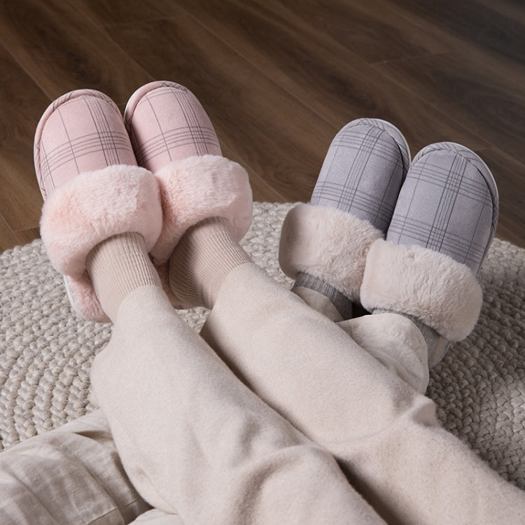 Warm Plush Non Slip Home Shoes Indoor Slippers, Size:43-44