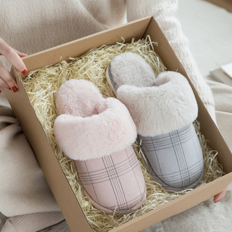 Warm Plush Non Slip Home Shoes Indoor Slippers, Size:43-44