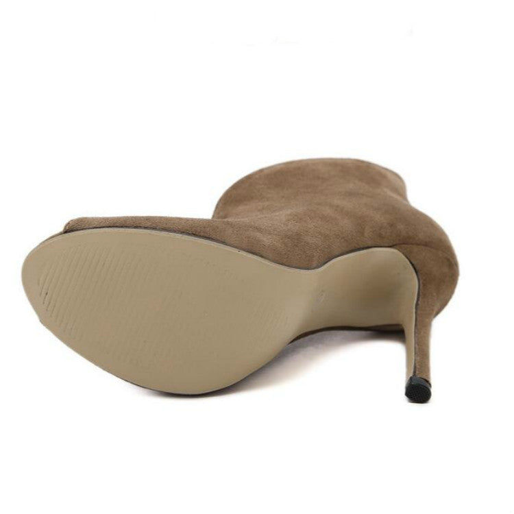 Female Pointed Stiletto Martin Boots, Size:37