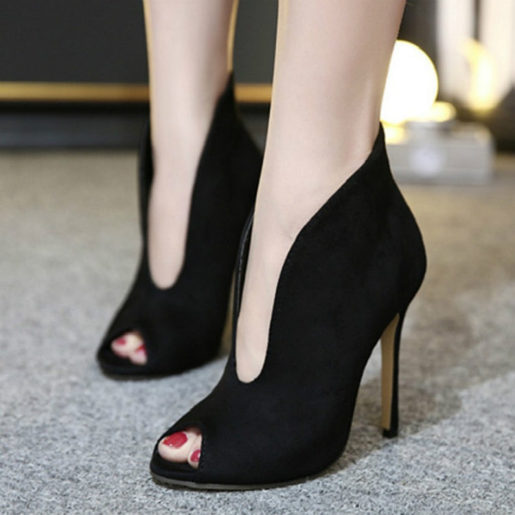 Female Pointed Stiletto Martin Boots, Size:38